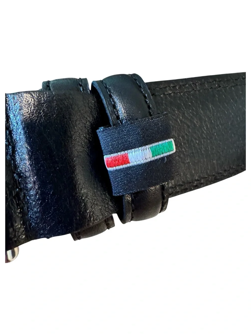 NEW NWOT Italian Leather Black Belt L Waist 40 42